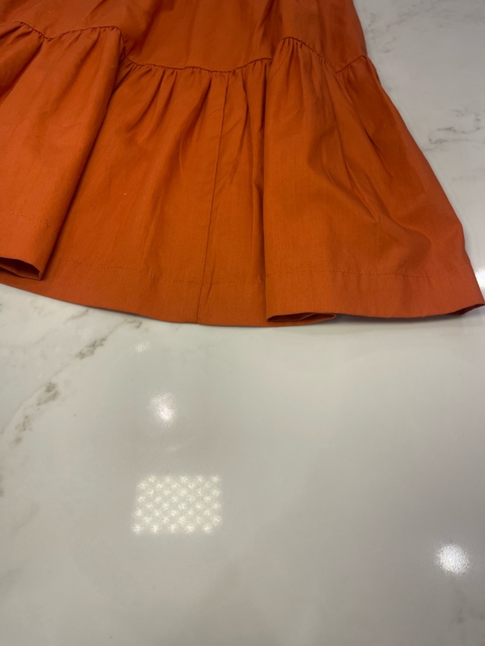 Worn Once! Abercrombie & Fitch Women’s Ruffled Strap Tiered Dress -Burnt Orange - Picture 3 of 13